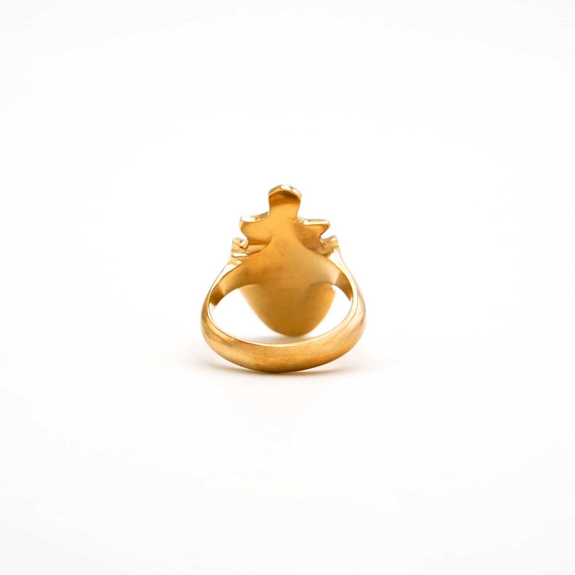 Brass African Shield Statement Ring | Bahati Ecodunia