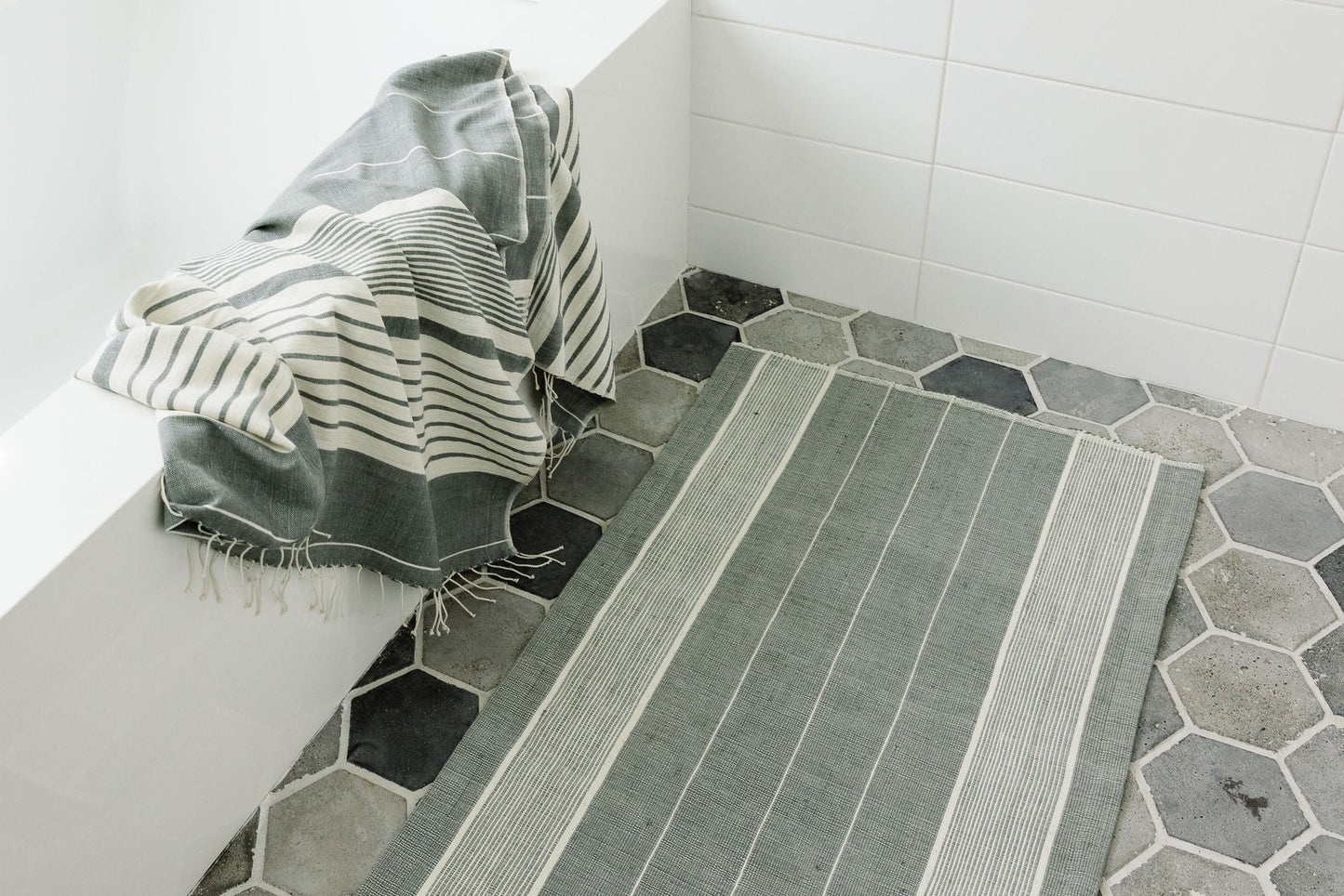Dawa Handwoven Ethiopian Cotton Bath Mat