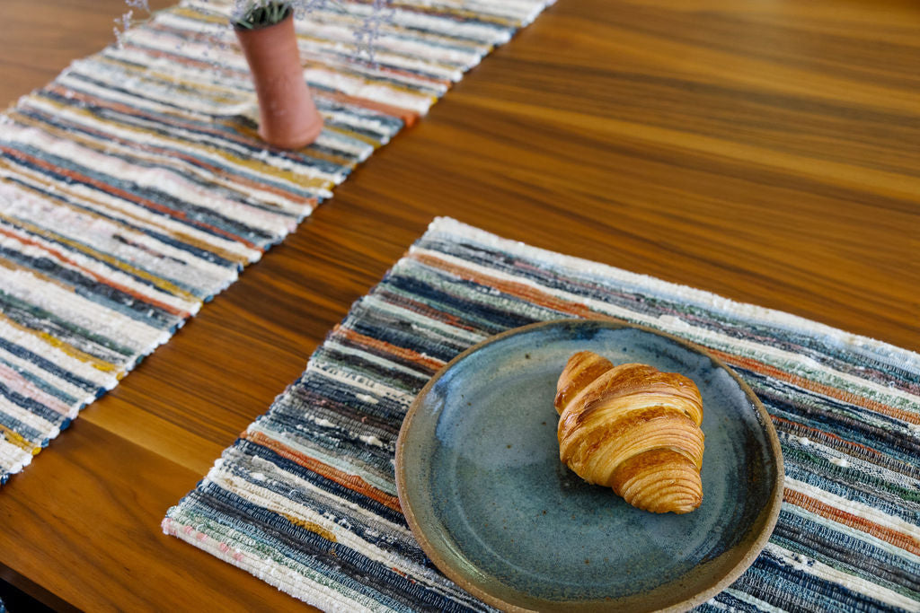 Adesé Handwoven Upcycled Fabric Table Runner