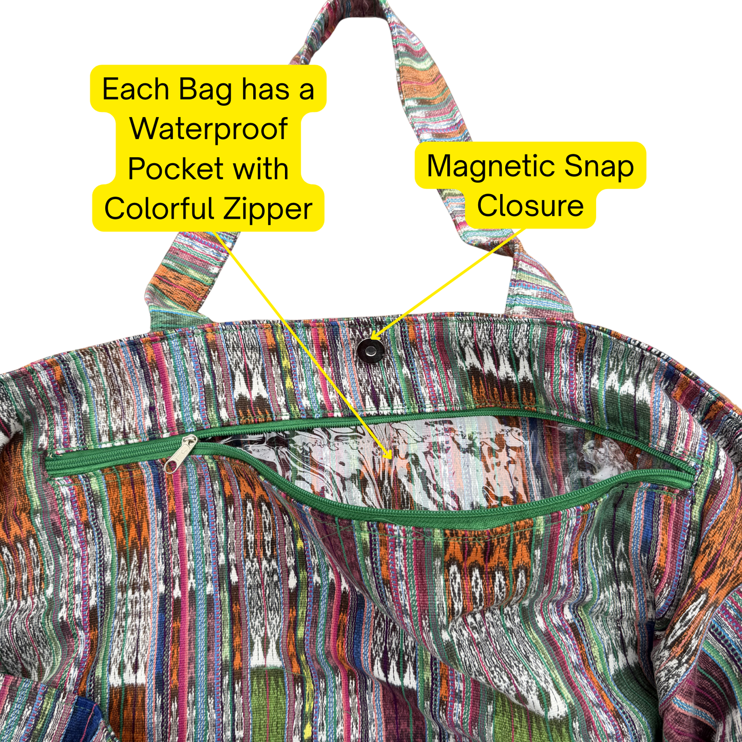 Oversized Corte Beach Tote | Handwoven Guatemalan Pool Bag