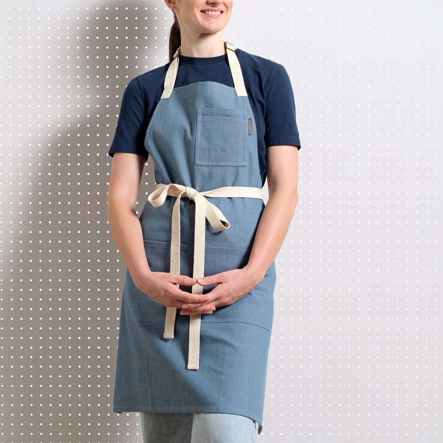 Bib Apron with Pockets - Solid