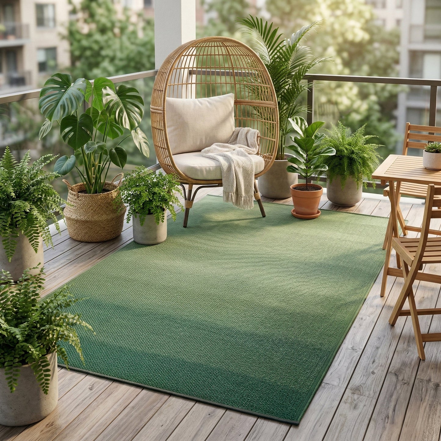 Big Sur - Green Outdoor Rug for Patio