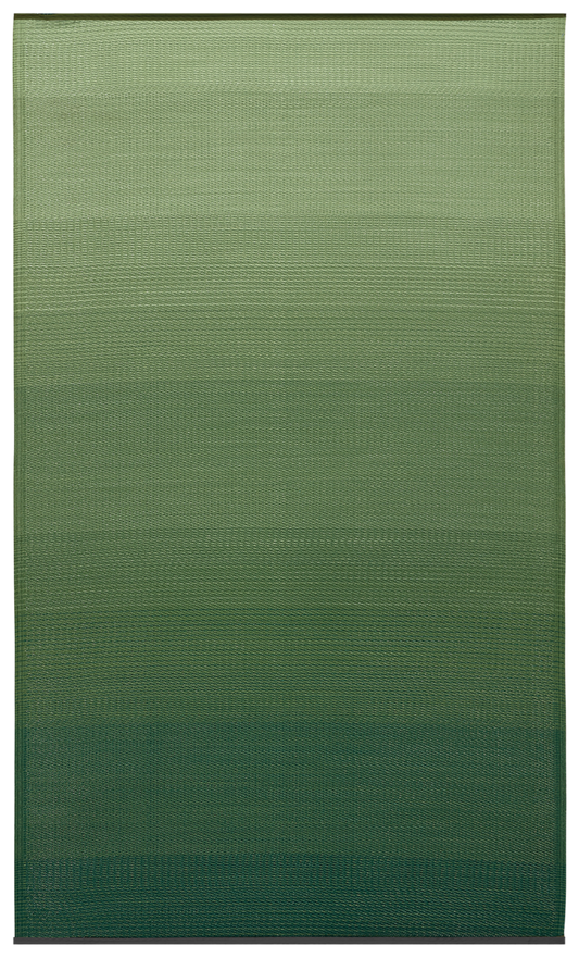 Big Sur - Green Striped Outdoor Rug for Patio