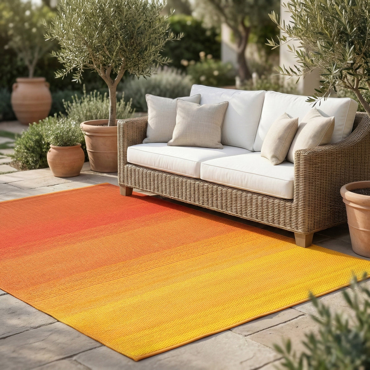 Big Sur - Striped Outdoor Rug for Patio