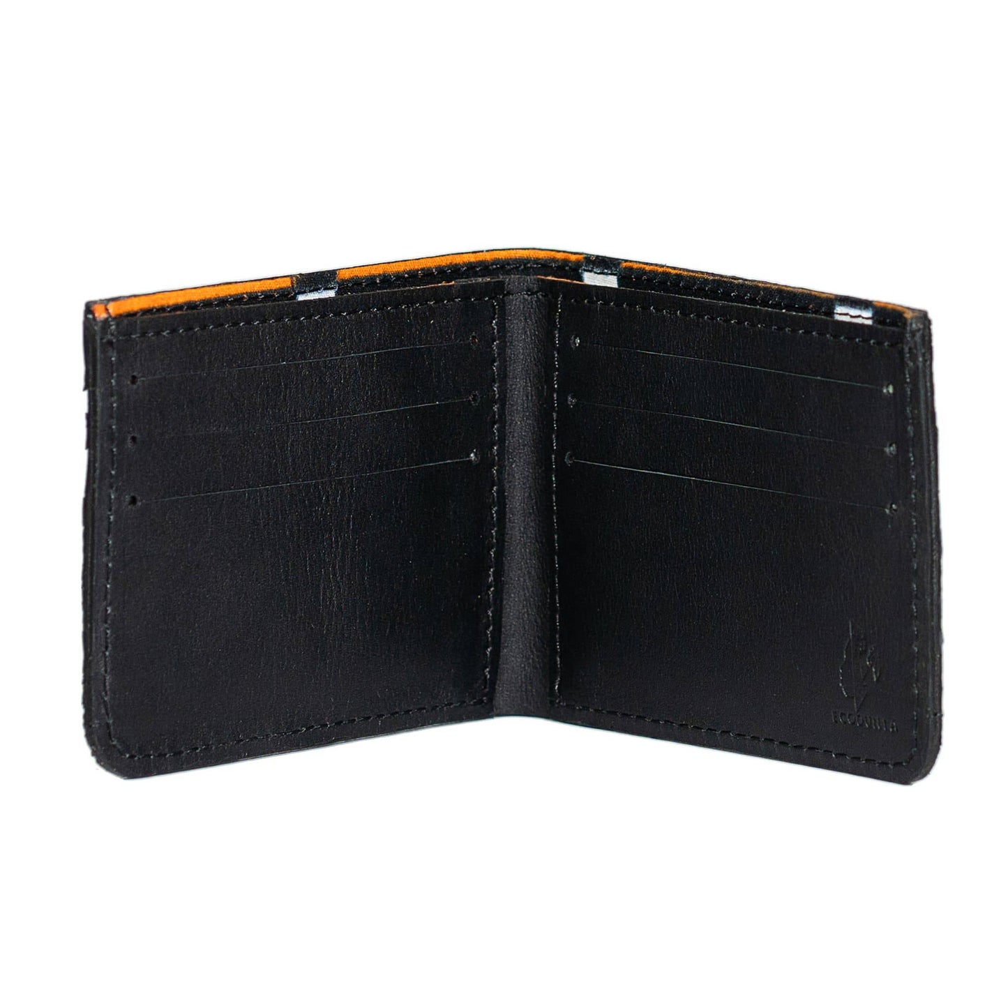 Genuine Slim Fish Wallets - Bifold Fish Leather Wallet #color_black
