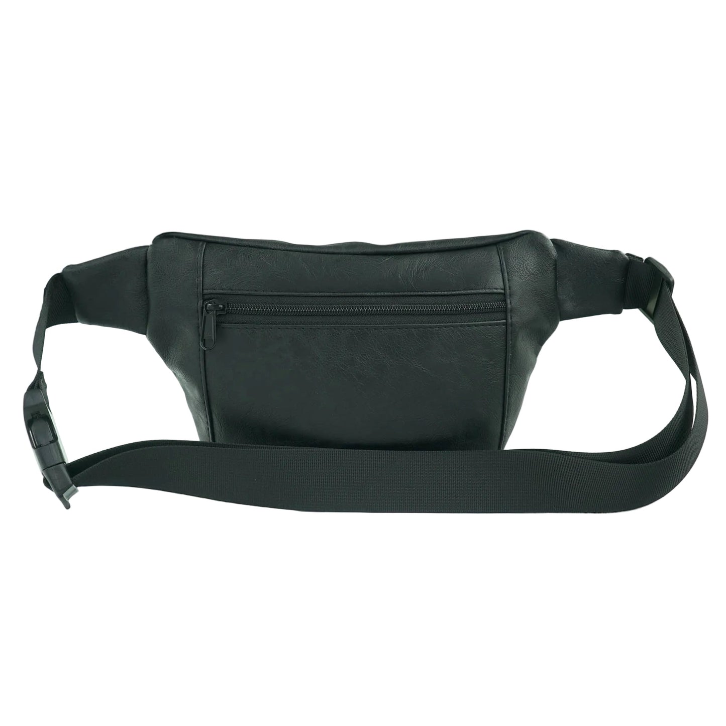 Black Vegan Crossbody Fanny Pack #color_black