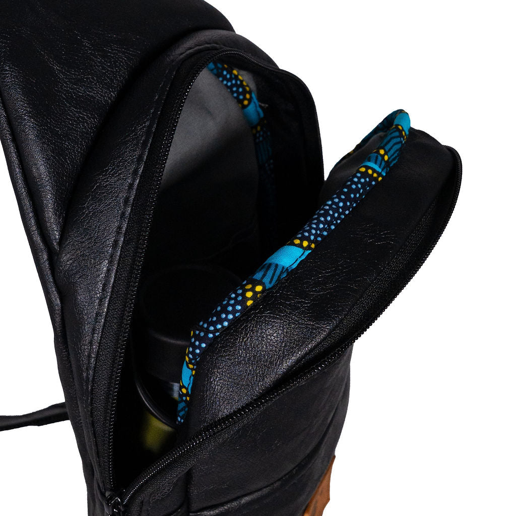 Umoja black vegan leather large crossbody sling bag #color_black