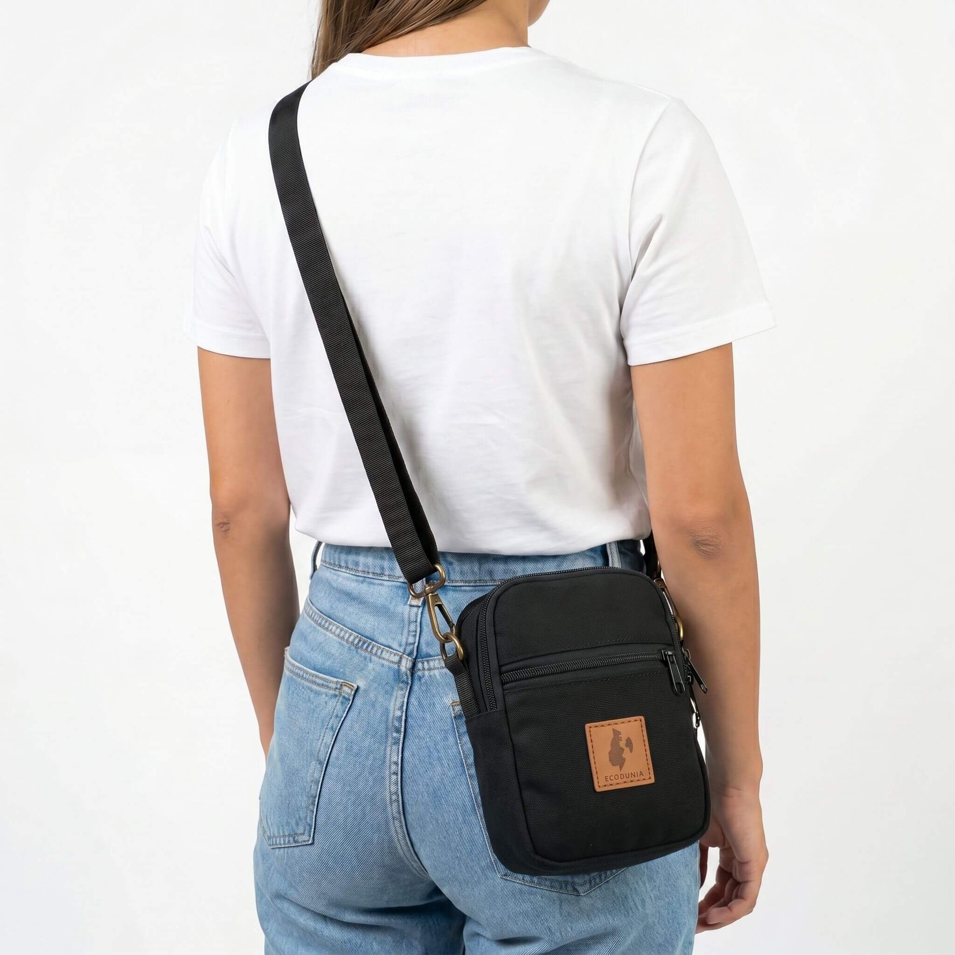 Rozi Canvas Crossbody Bag 1L | Mini Shoulder Bag #color_black