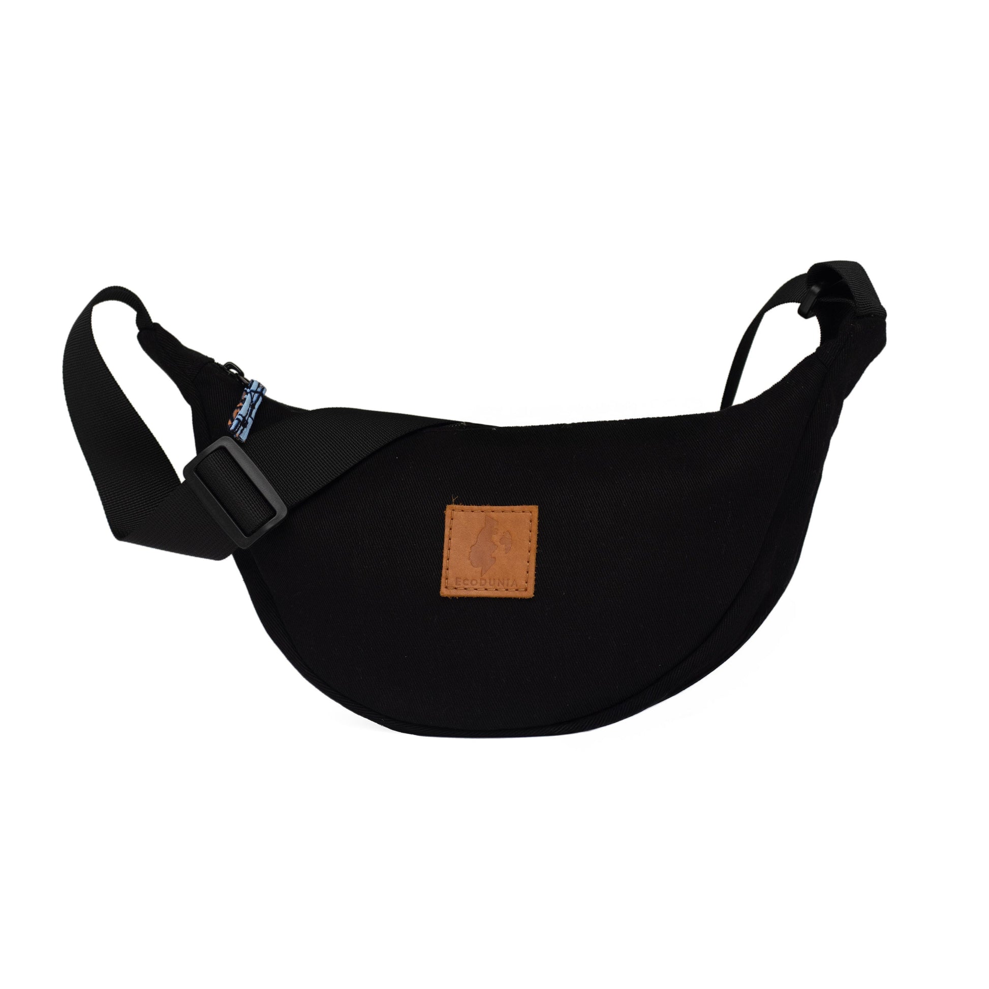 Canvas Forest Green Round Mini Shoulder Bag #color_black