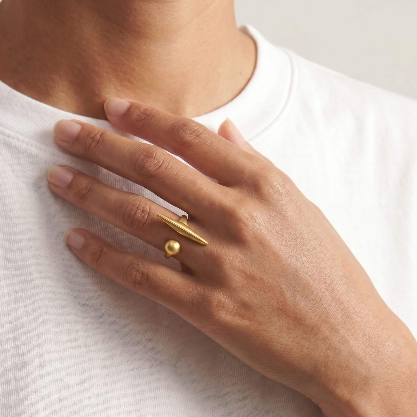 Blade and Ball Open Brass Ring | Jabari Ecodunia