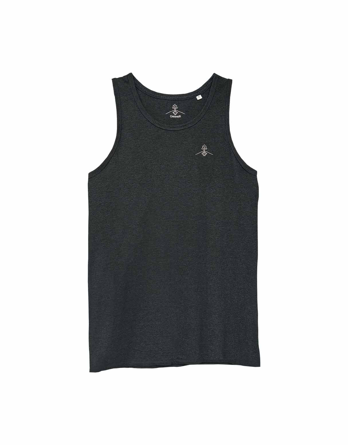 Camiseta tirantes orgánica - Gris Oscuro Jaspeado