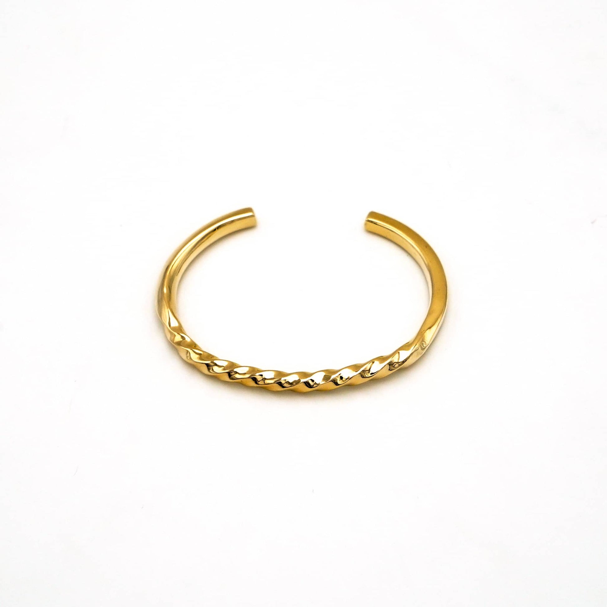 Brass Circular Twist Cuff Bracelet for Women - Uzi