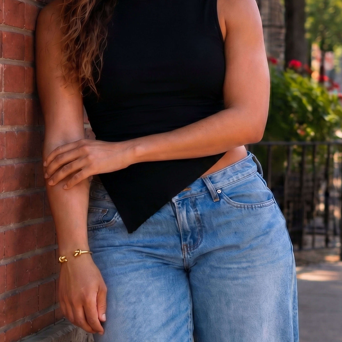 Double Knot Brass Cuff Bracelet | Mji - EcoDunia