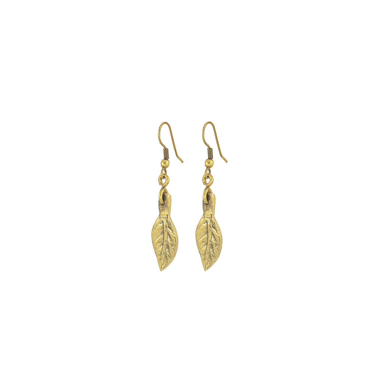 Brass Palm Leaf Earrings for Women - Tawi ECODUNIA