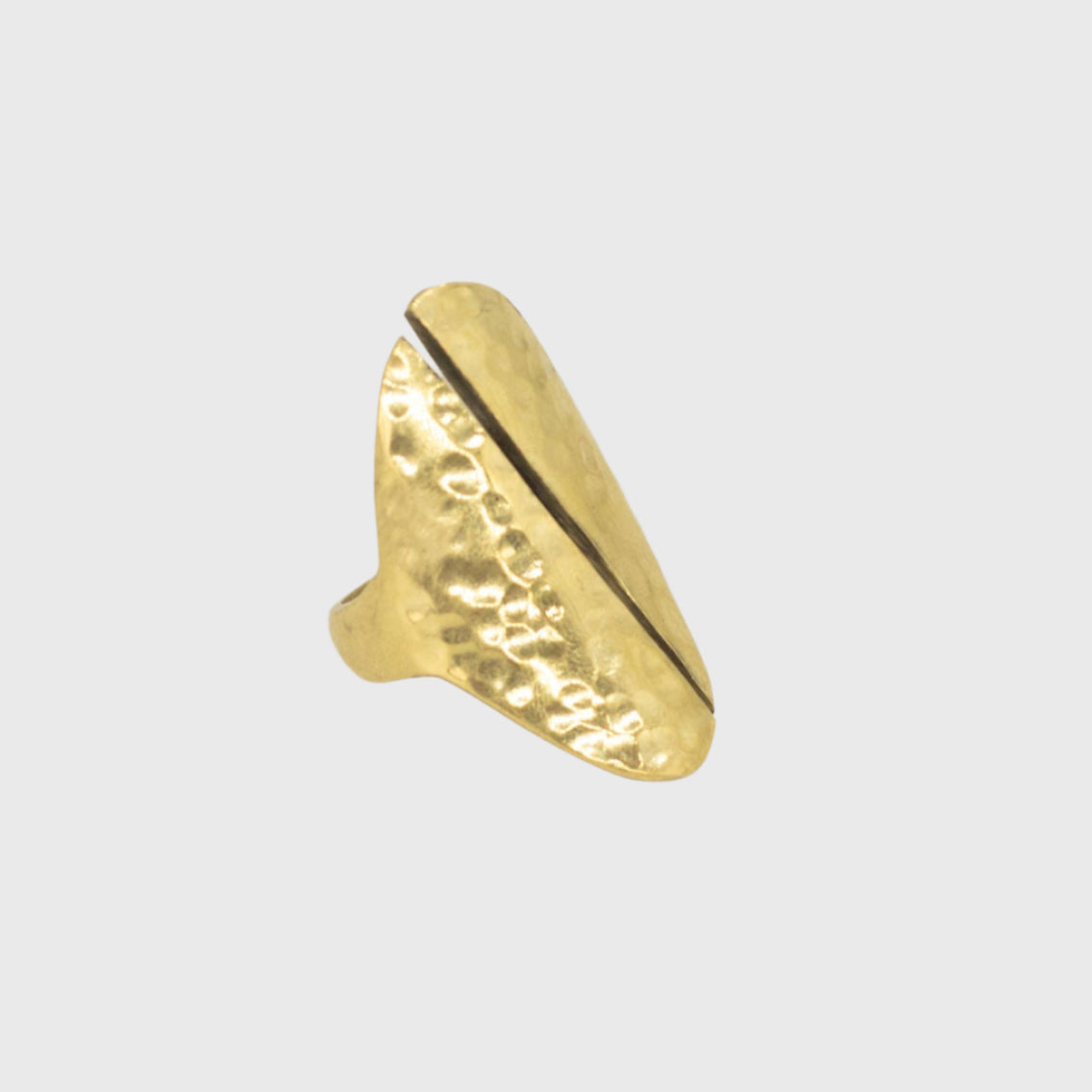 Hammered Oval Shield Ring | Dogo