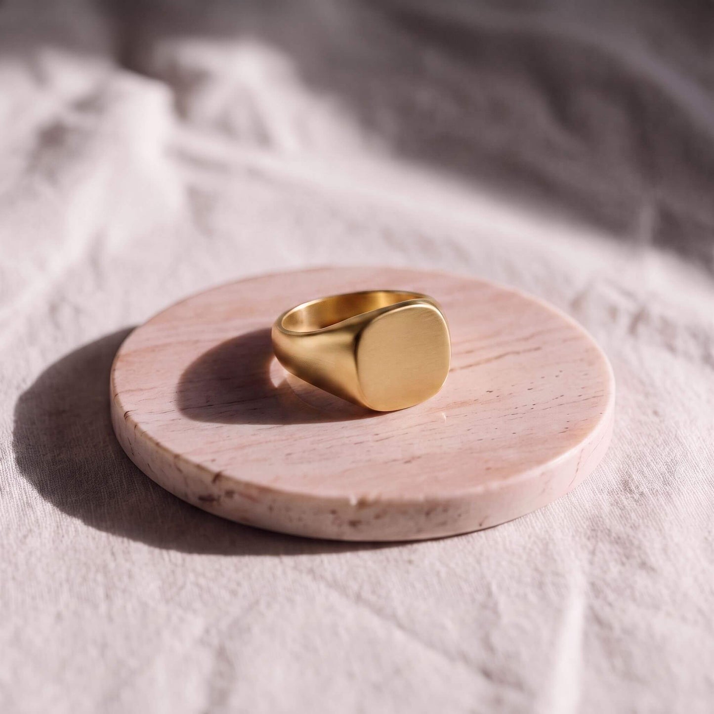 Brass Square Signet Ring | Mamba - EcoDunia