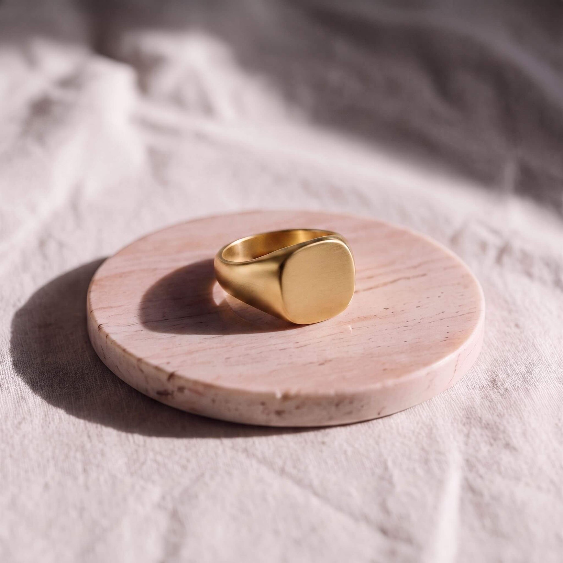Brass Square Signet Ring | Mamba - EcoDunia