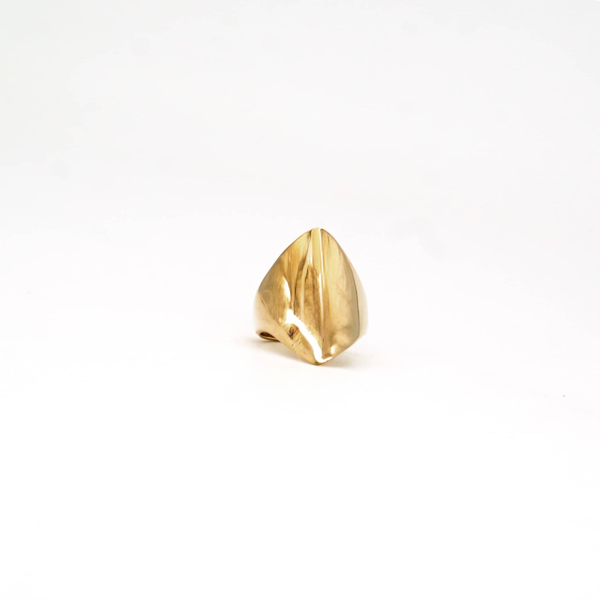 Tunu Adjustable Brass Statement Ring for Women Ecodunia