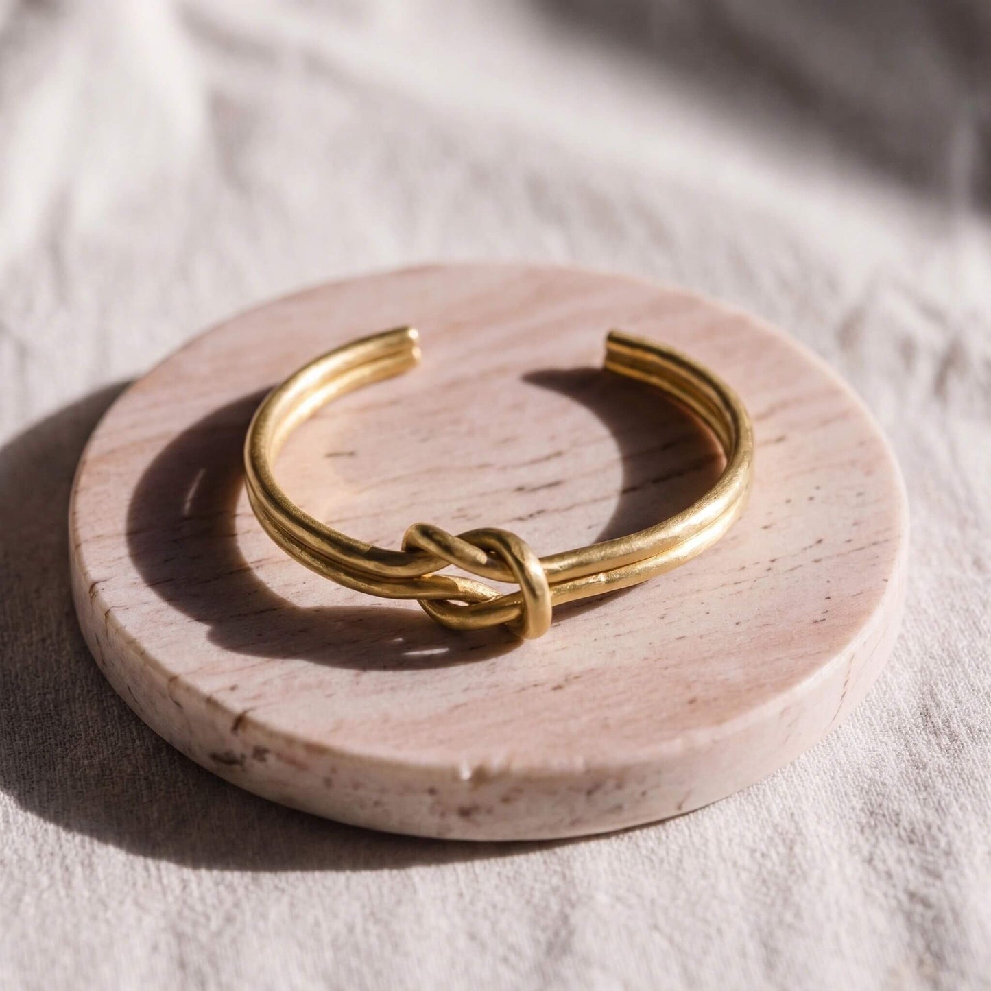 Lovers Knot Brass Cuff Bracelet | Mapenzi - Ecodunia