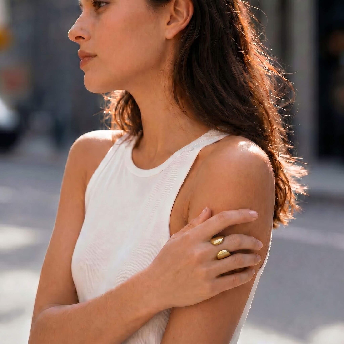 Wide Open Band Cuff Ring | Sia