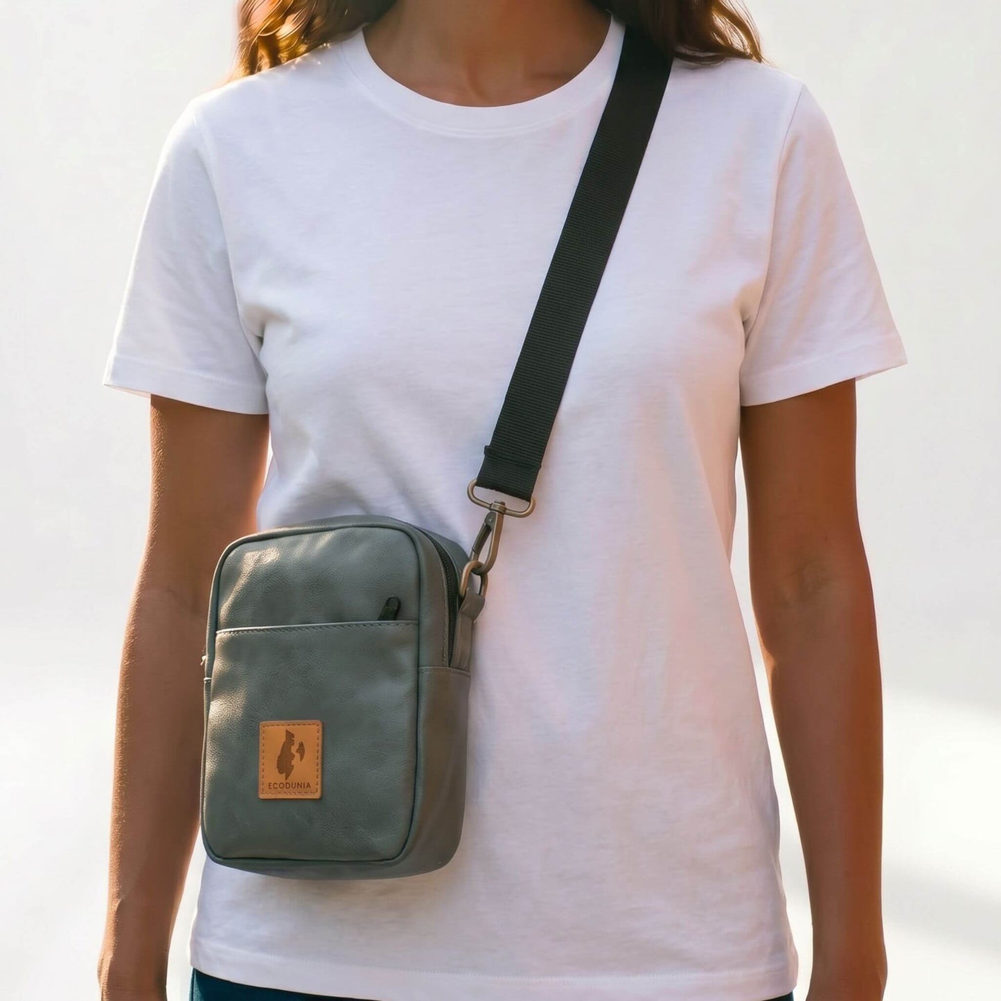 Rozi Vegan Leather Crossbody Bag 2L #color_gray