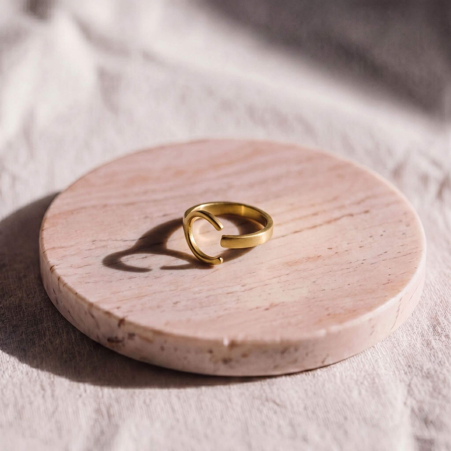 Brass Open Interlock Band Ring | Buni Ecodunia