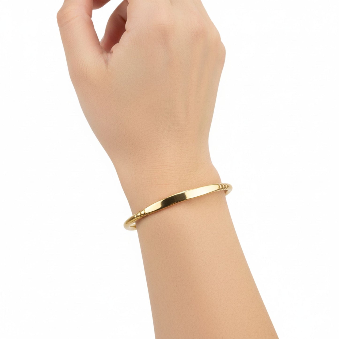 C-Shaped Brass Cuff Bracelet | Dhahabu