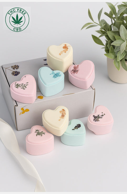 CBD Lavender Bath Bomb Gift Set – 8 Handmade Bath Bombs