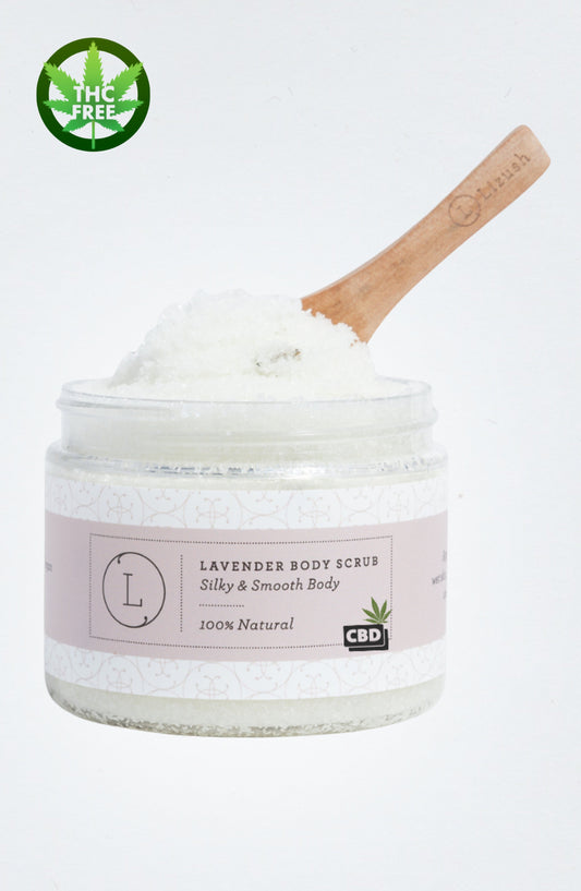CBD Lavender Body Scrub – Natural Exfoliating Salt Scrub