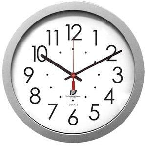 Contemporary Silver 14.5" Wall Clock