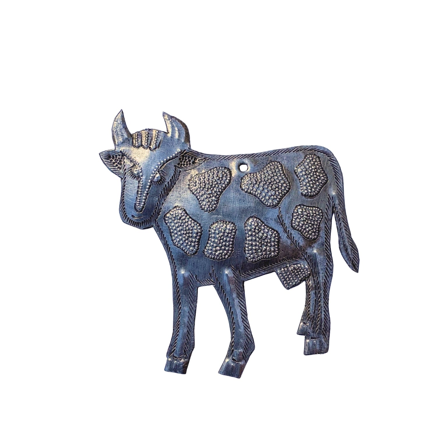 Farm Animal, Hand Cut Cow Ornament, Fair Trade Metal Art 4