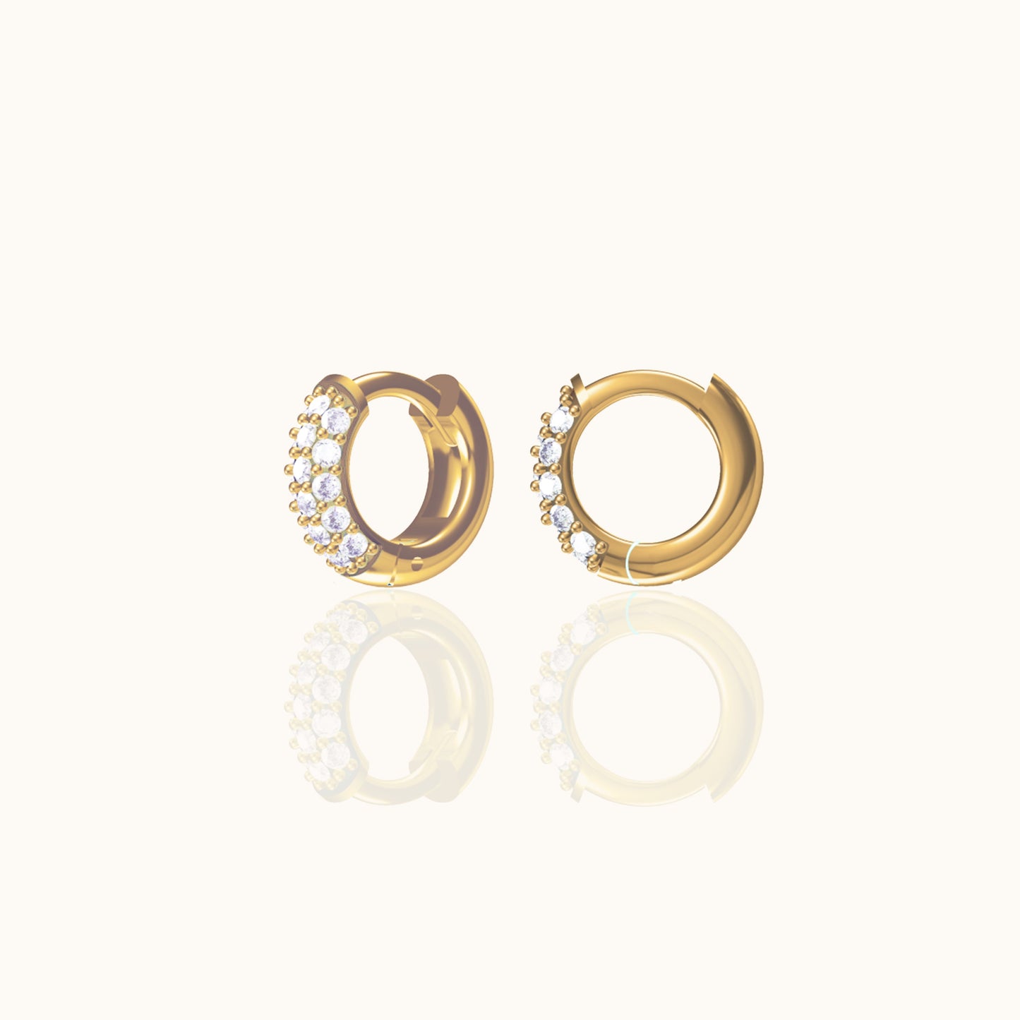 CZ Gem Circle Hoops