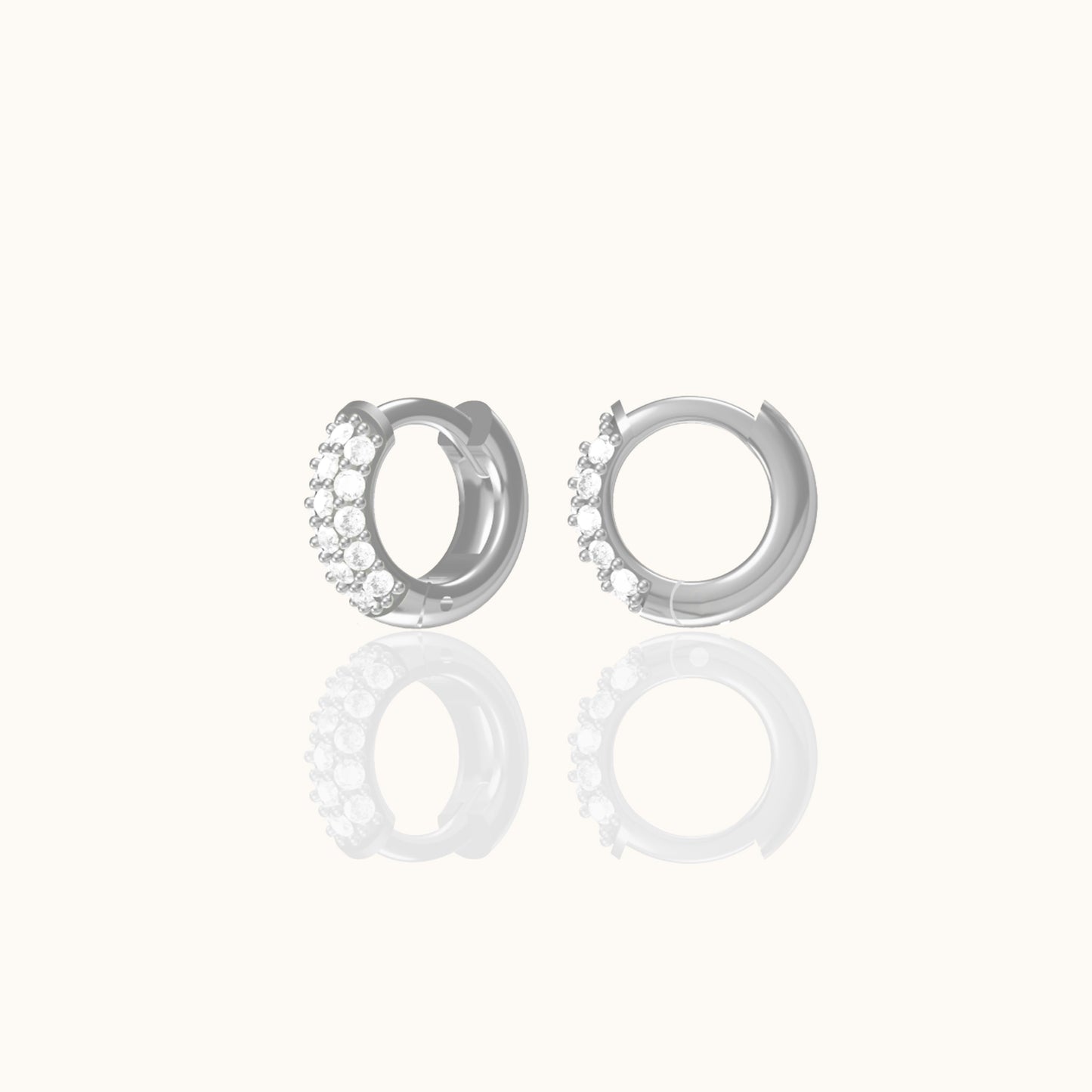 CZ Gem Circle Hoops