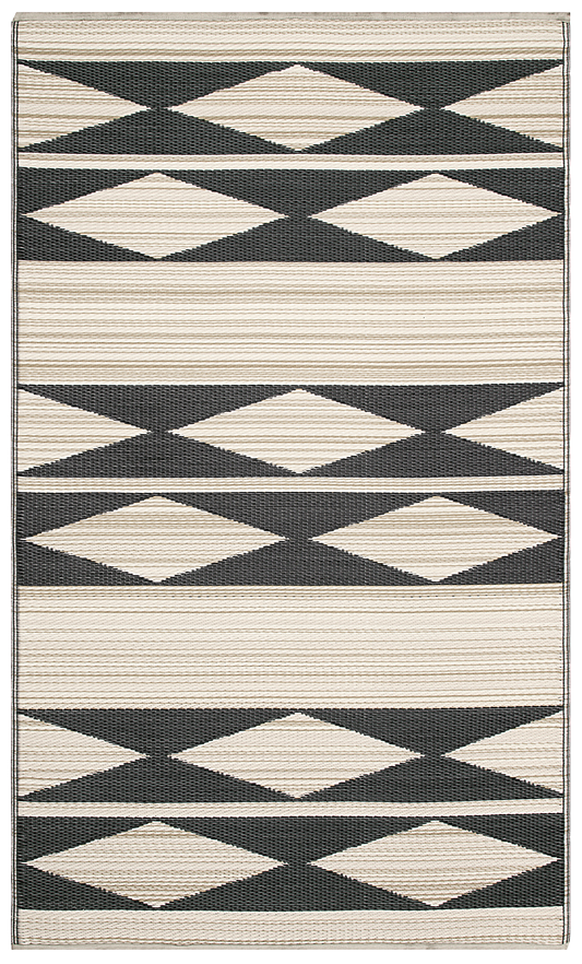 Cairo - Natural & Black Outdoor Rug for Patio
