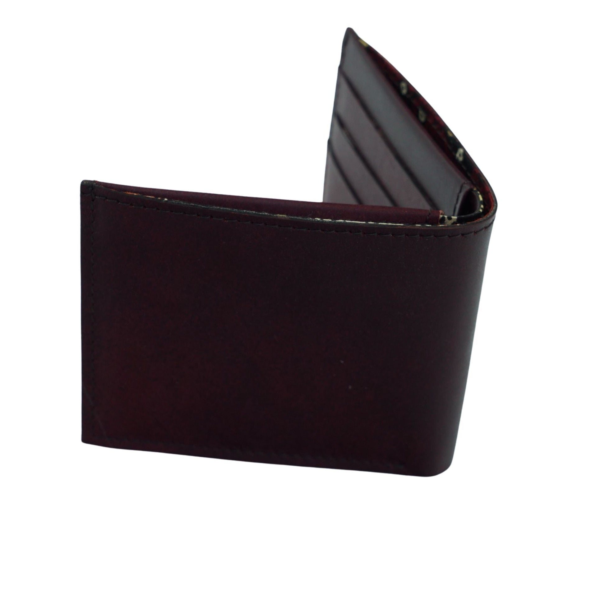 Handmade Leather Wallet for Men - Bifold Wallet #color_California-Maroon