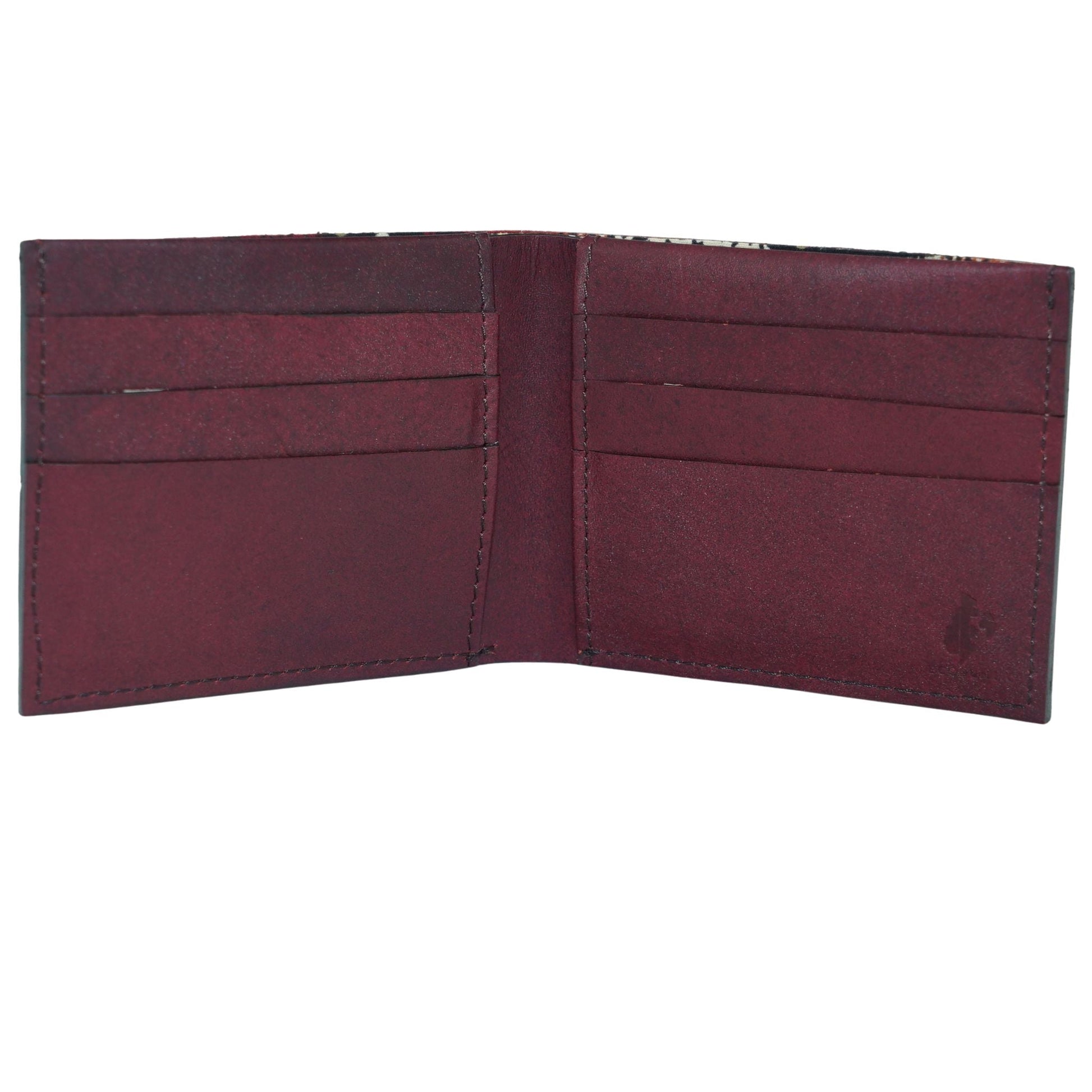 Handmade Leather Wallet for Men - Bifold Wallet #color_California-Maroon