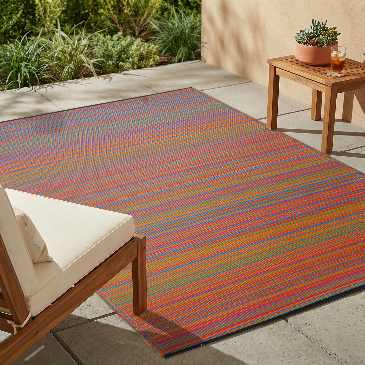 Cancun - Striped Outdoor Rug for Patio
