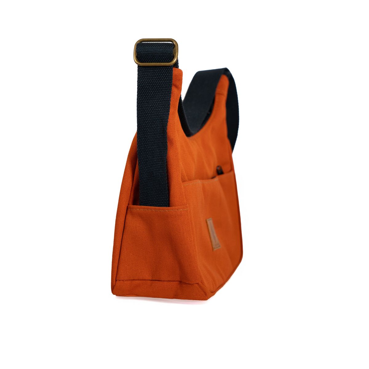 Crossbody Crescent Bag - Canvas Shoulder Bag for Women #color_rust