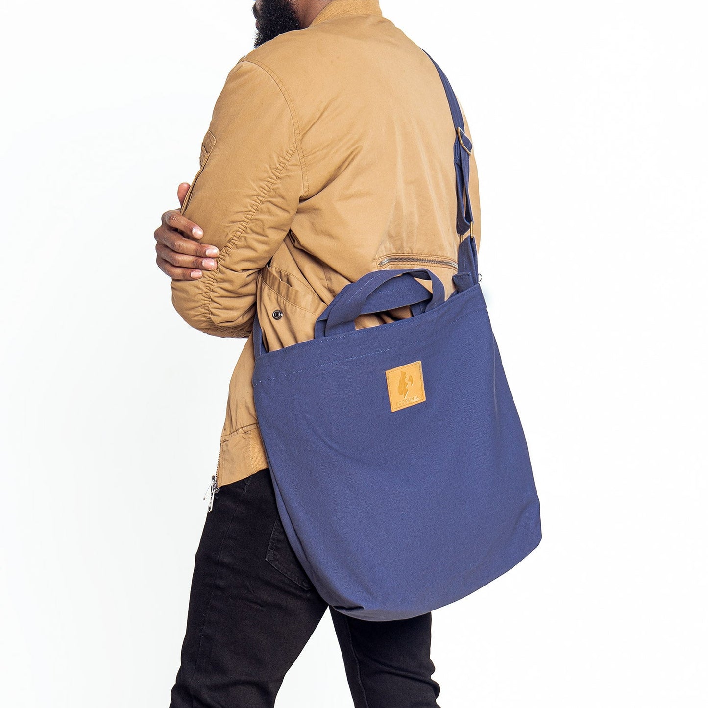 Canvas Carry-All Crossbody Bag for Men & Women | Amani #color–pale-blue