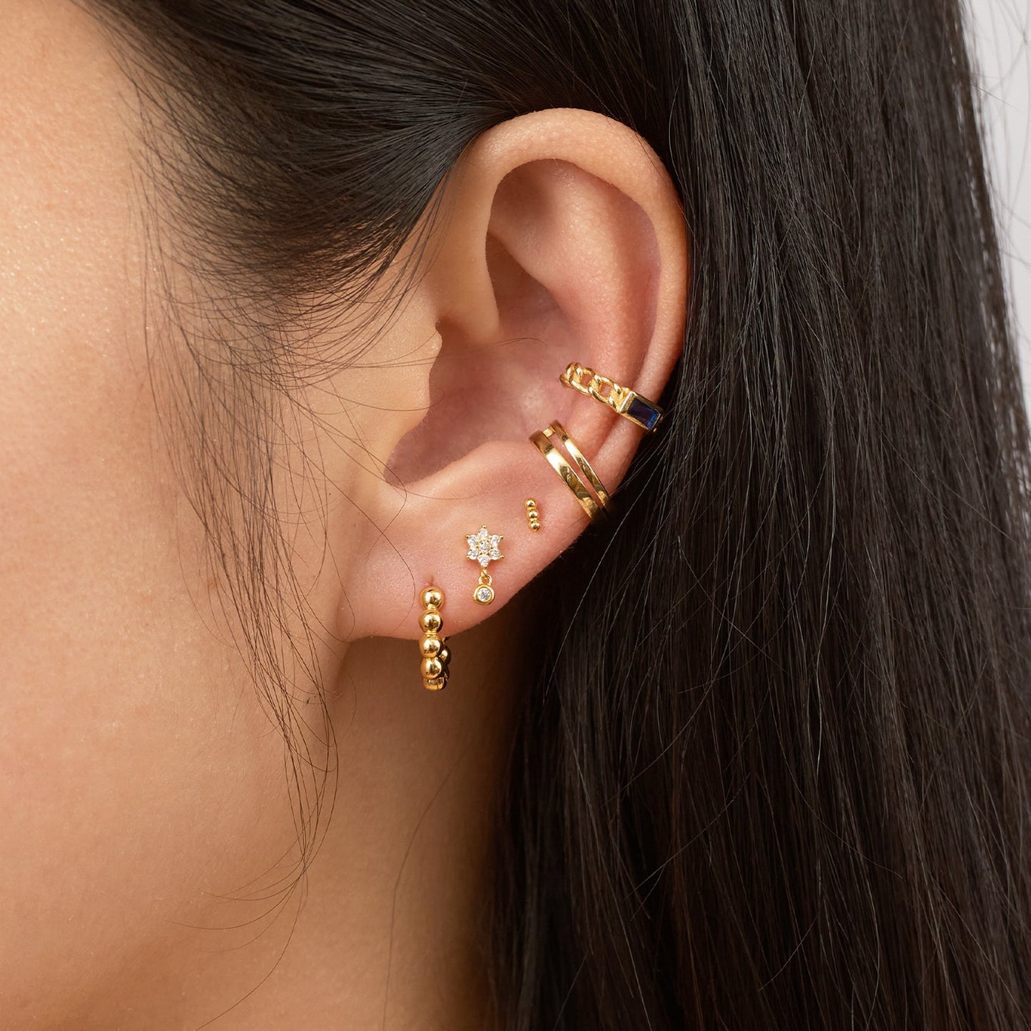Single Double Layer Ear Cuff