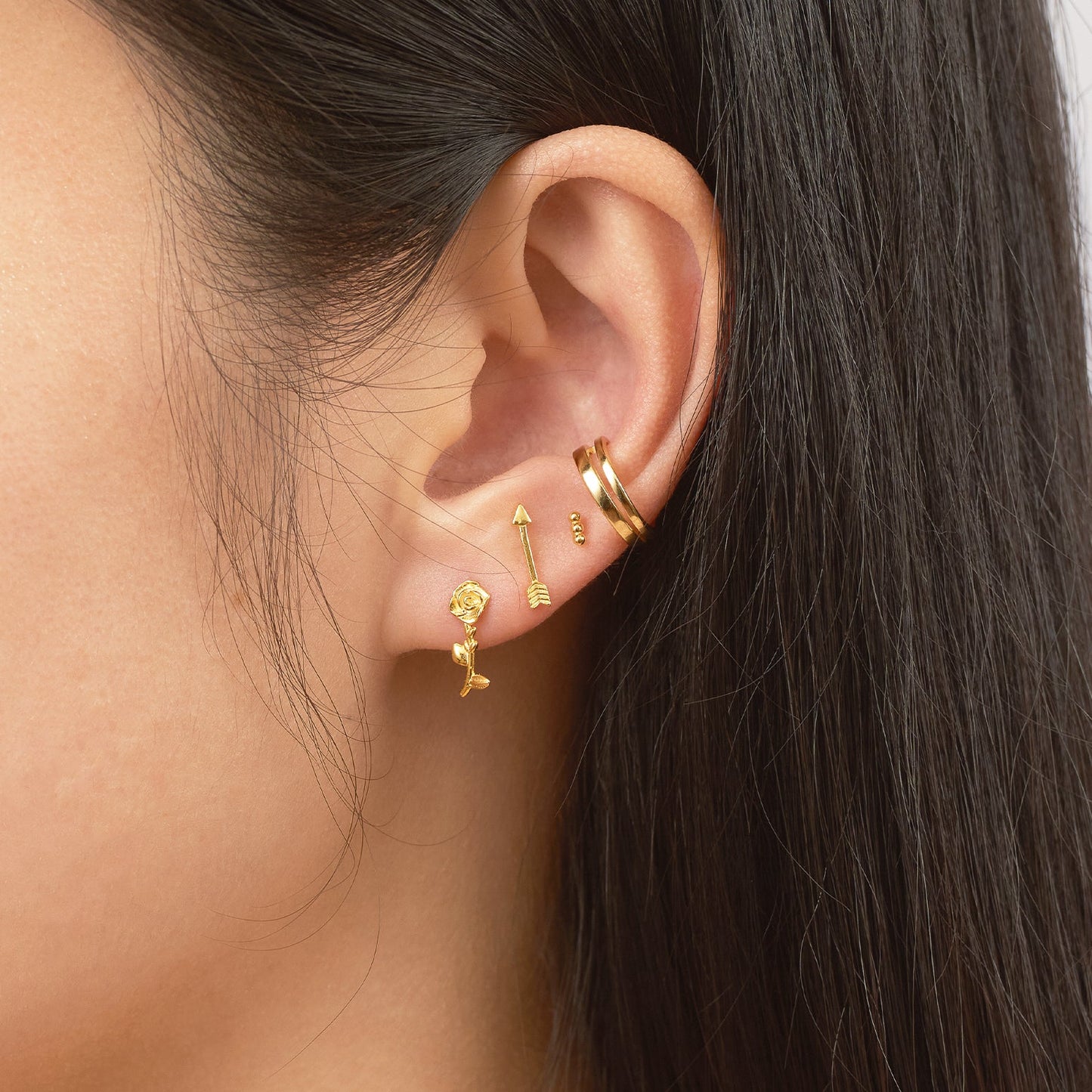 Single Double Layer Ear Cuff