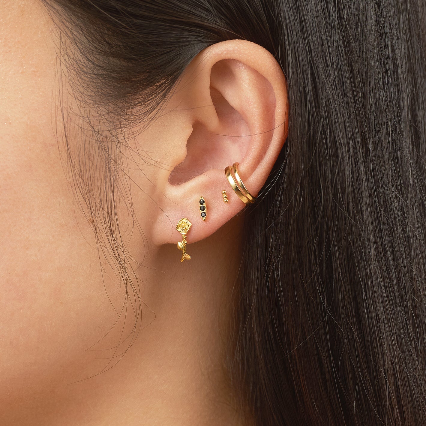 Single Double Layer Ear Cuff