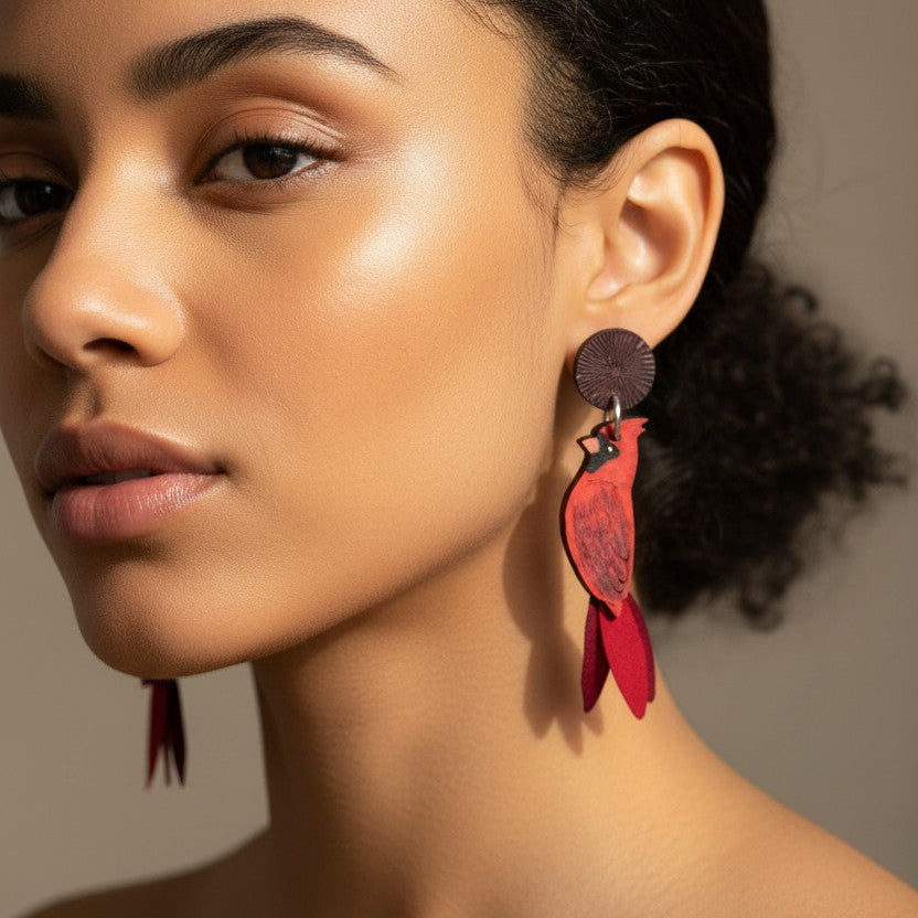 Cardinal Earrings-LG