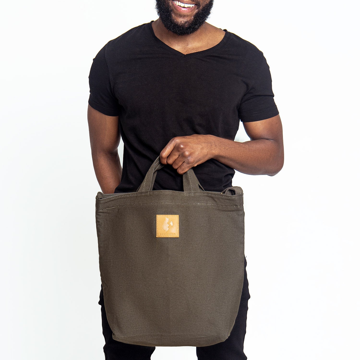 Canvas Carry-All Crossbody Bag for Men & Women | Amani #color_jungle-green