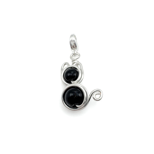 Cat silver charm