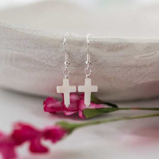 Charity silver earrings