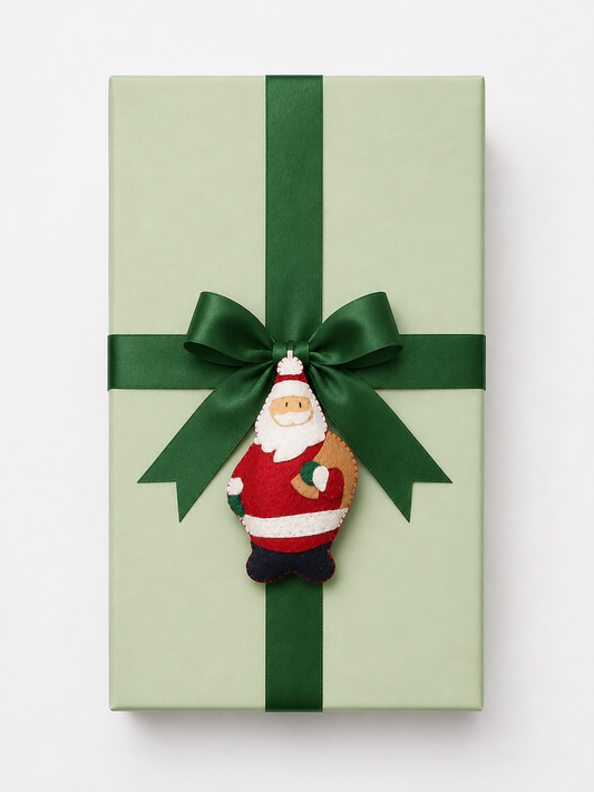 Whimsical Felt Santa Ornament