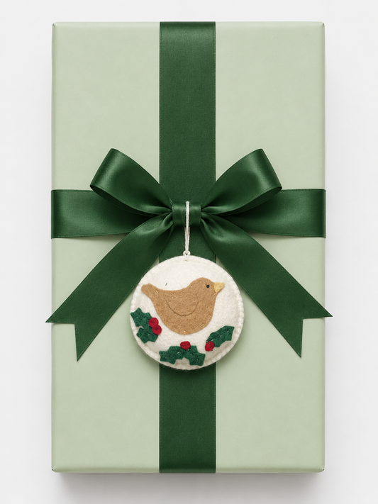 Whimsical Felt Bird Ornament