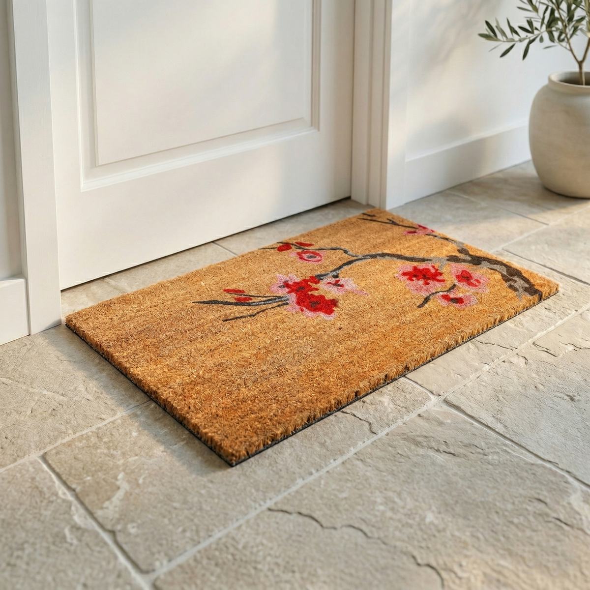 Cherry Branch Doormat, Durable