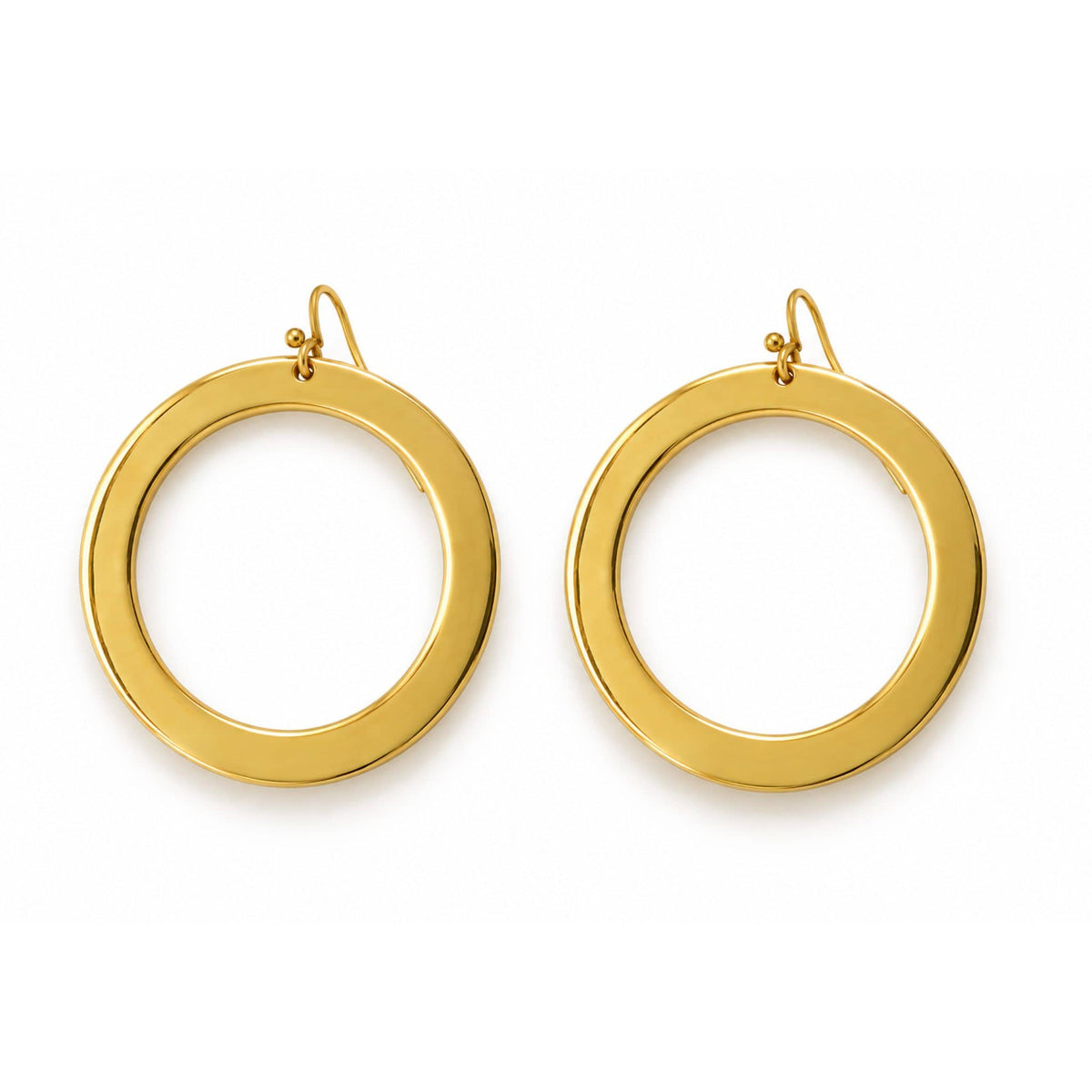 Smooth Circle Brass Hoop Earrings for Women | Sura - EcoDunia #design_smooth